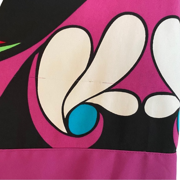 Nicole by Nicole Miller Retro Groovy Colorful V-Neck Bell Sleeve Dress Size 16 - Picture 12 of 14